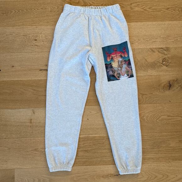 Boys Lie Sweatpants Hatchet Cemetery Size L Gray - Picture 1 of 4